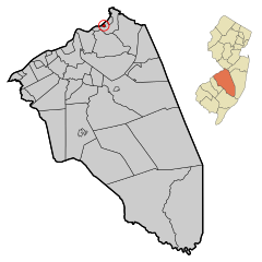 Burlington County New Jersey Incorporated and Unincorporated areas Fieldsboro Highlighted.svg