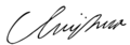 Christina, Queen of Sweden signature
