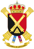 Coat of Arms of the Spanish Artillery Academy (Common variant).svg