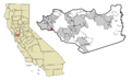 Contra Costa County California Incorporated and Unincorporated areas Kensington Highlighted