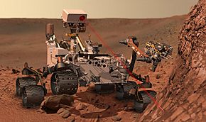 Archivo:Curiosity at Work on Mars (Artist's Concept)