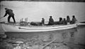 Dogrib community members on their way to receive Treaty provisions, Fort Resolution, Northwest Territories (34017182525)