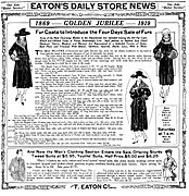 Eaton's advertisement January 1919