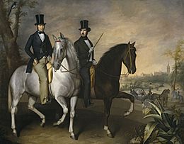 El conde de Pinohermoso y el marqués de Molins a caballo en las afueras de Sevilla (Museo del Prado).jpg