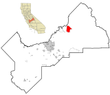 Fresno County California Incorporated and Unincorporated areas Shaver Lake Highlighted.svg