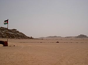 Archivo:Frontera del sahara Polisario - ocupado