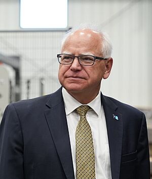 Governor Tim Walz at Bemidji Steel (cropped2).jpg