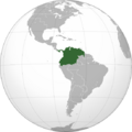 Great Colombia (orthographic projection)