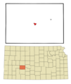 Hodgeman County Kansas Incorporated and Unincorporated areas Jetmore Highlighted