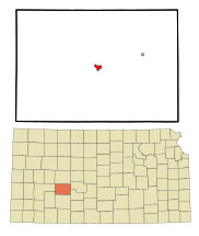 Hodgeman County Kansas Incorporated and Unincorporated areas Jetmore Highlighted.svg