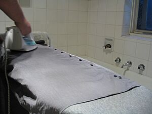Archivo:Ironing a shirt - by Scott Sandars