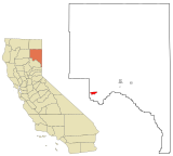 Lassen County California Incorporated and Unincorporated areas Westwood Highlighted.svg