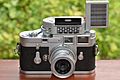 Leica M3 chrome Singlestroke with Leica-Meter M und Elmar f=5cm 2,8 M39