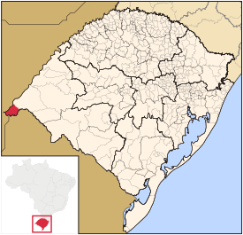 Locator map of Barra do Quaraí in Rio Grande do Sul.svg
