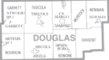 Map of Douglas County Illinois