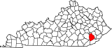 Map of Kentucky highlighting Leslie County.svg