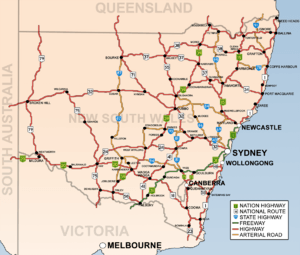 Archivo:Map of NSW Highways