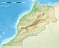 Morocco relief location map