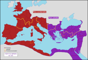 Archivo:Partition of the Roman Empire in 395 AD