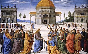 Archivo:Pietro Perugino - Entrega de las llaves a San Pedro (Capilla Sixtina, Roma, 1481-82)