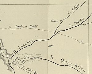 Archivo:Rio Punahue y Estero Folilco en el Mapa de Expedicion de la Francisco Vidal Gormaz