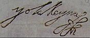 Firma de Mariana de Austria