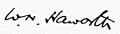 Signature of W.N. Haworth