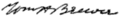 Signature of William Henry Brewer