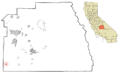 Tulare County California Incorporated and Unincorporated areas Alpaugh Highlighted