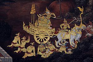 Archivo:WatPhraKeaw Ramayana Chariot