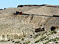 Wrecked T55 on the Jalalabad - Kabul road