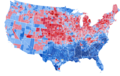 1944 United States presidential election results map by county