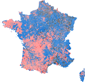Archivo:2012 French presidential election - First round - Majority vote (Metropolitan France, communes)
