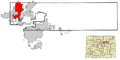 Adams County Colorado Incorporated and Unincorporated areas Thornton Highlighted