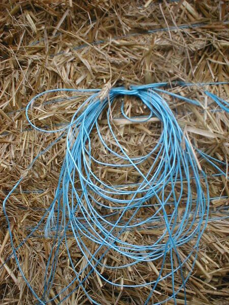 Blue baling-twine