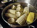 Corn on the cob, food, campfood (36393440183)