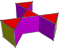 Crossed-unequal hexagonal prism