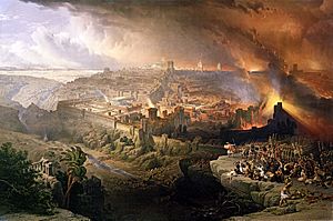 Archivo:David Roberts - The Siege and Destruction of Jerusalem by the Romans Under the Command of Titus, A.D. 70