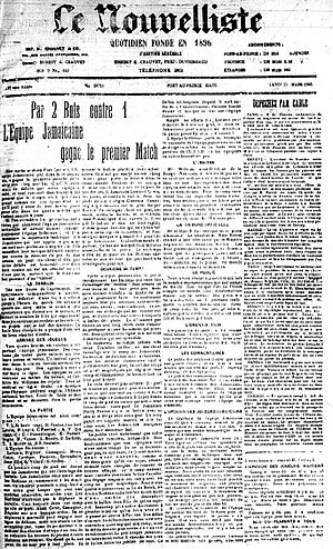Archivo:Frontpage of Le Nouvelliste, March 23, 1925