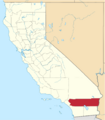 Map of California highlighting Riverside County