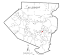 Map of Whitaker, Allegheny County, Pennsylvania Highlighted