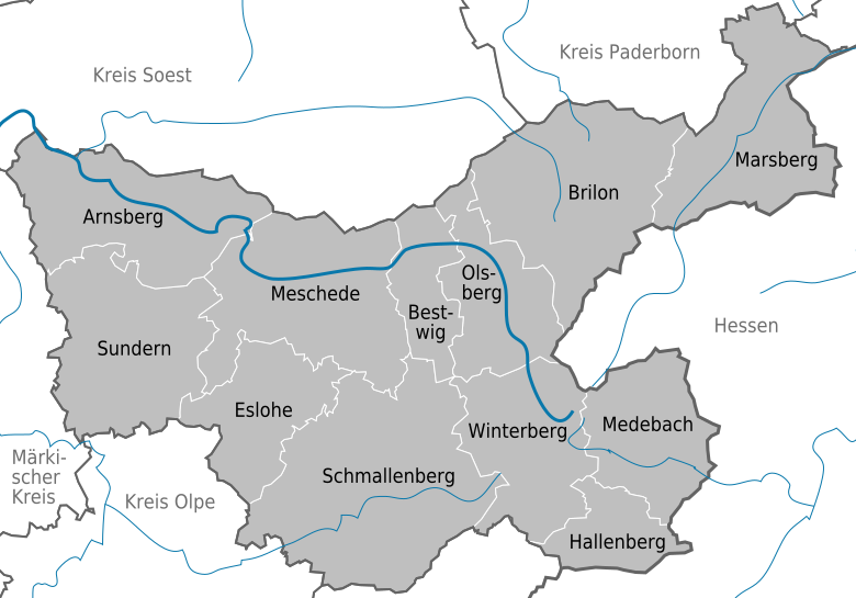 Municipalities in HSK
