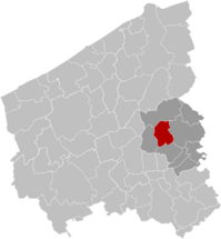Pittem West-Flanders Belgium Map.svg