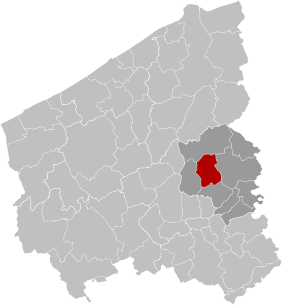 Pittem West-Flanders Belgium Map