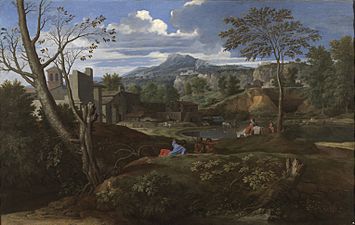 Poussin - Landscape, Prado P02310