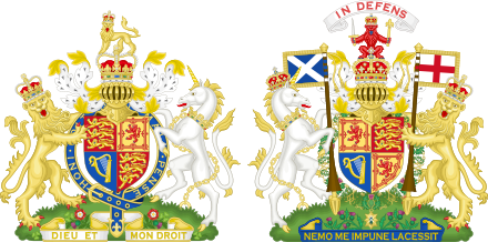 Archivo:Royal Coat of Arms of the United Kingdom (Both Realms)