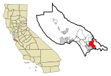 Santa Cruz County California Incorporated and Unincorporated areas Interlaken Highlighted.svg