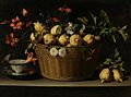 Still-life-with-lemons-in-a-wicker-basket-juan-de-zurbaran