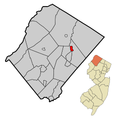 Sussex County New Jersey Incorporated and Unincorporated areas Hamburg Highlighted.svg
