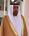 The President, Smt. Pratibha Devisingh Patil with the President of UAE, Sheikh Khalifa bin Zayed Al Nahayan at the Ceremonial Reception, at Mushrif Palace, in Abu Dhabi on November 22, 2010 (cropped)